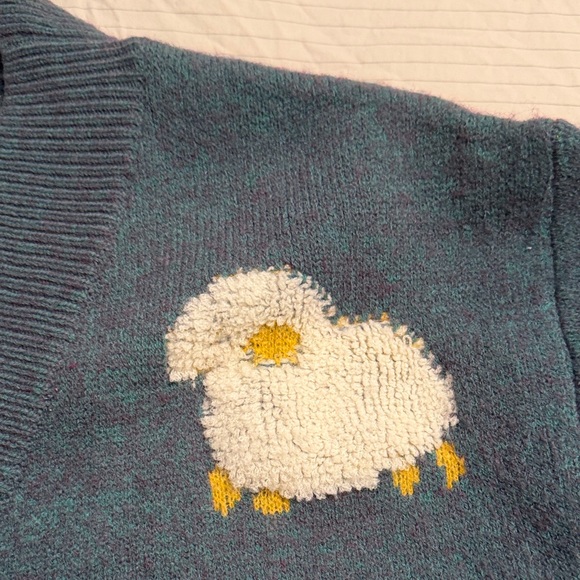 Aelfric Eden Blue Cardigan with Sheep Design - Picture 4 of 4